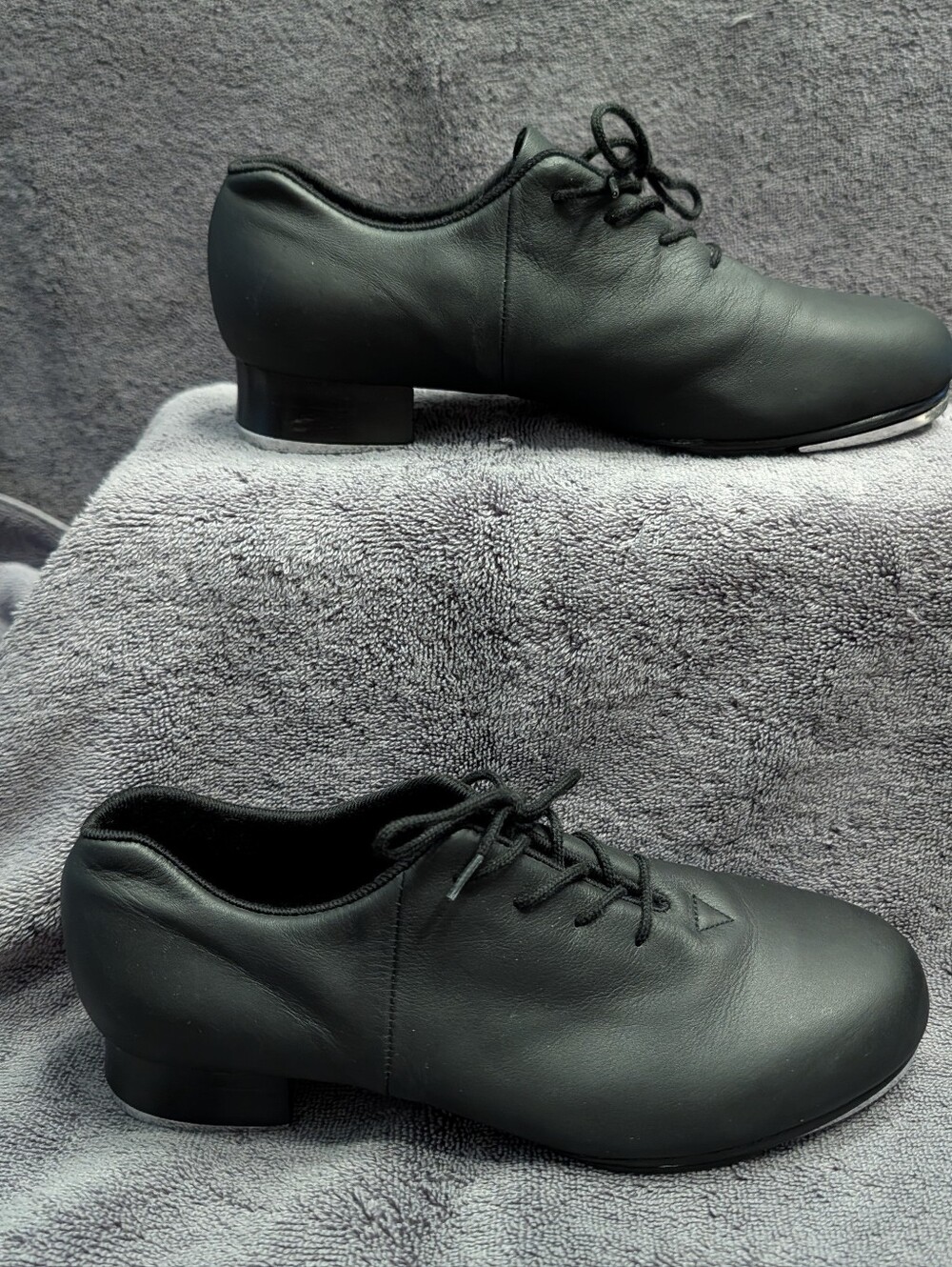 Bloch Black Leather Split Sole Oxford Tap Shoes Women's 7M Shockwave Taps